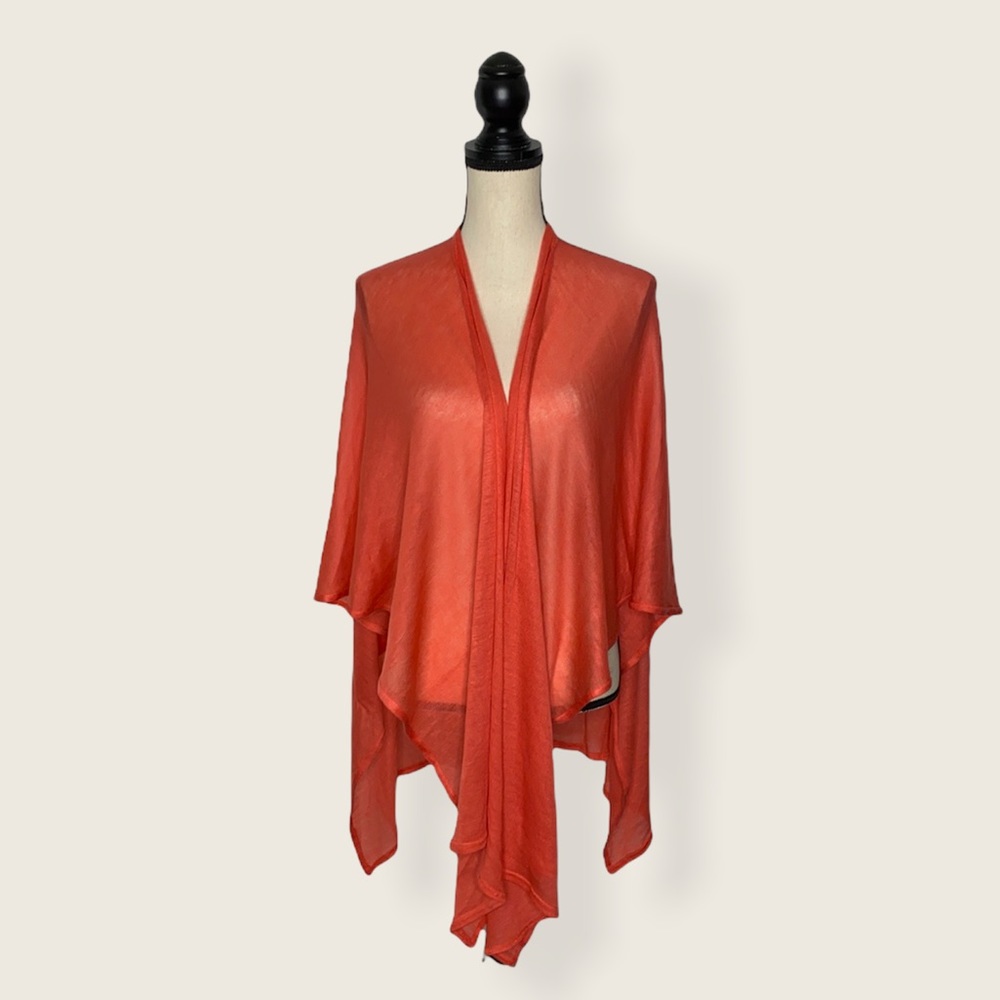 Studio S Coral Jersey Ruana Wrap